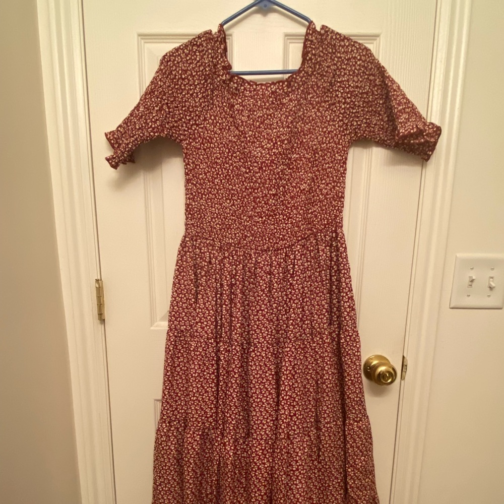 Floral Smocked Long Dress